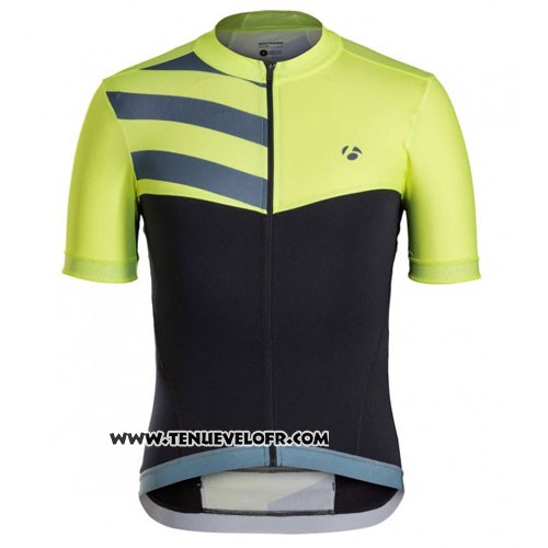2016 Maillot Ciclismo Trek Bontrager Vert et Noir Manches Courtes et Cuissard